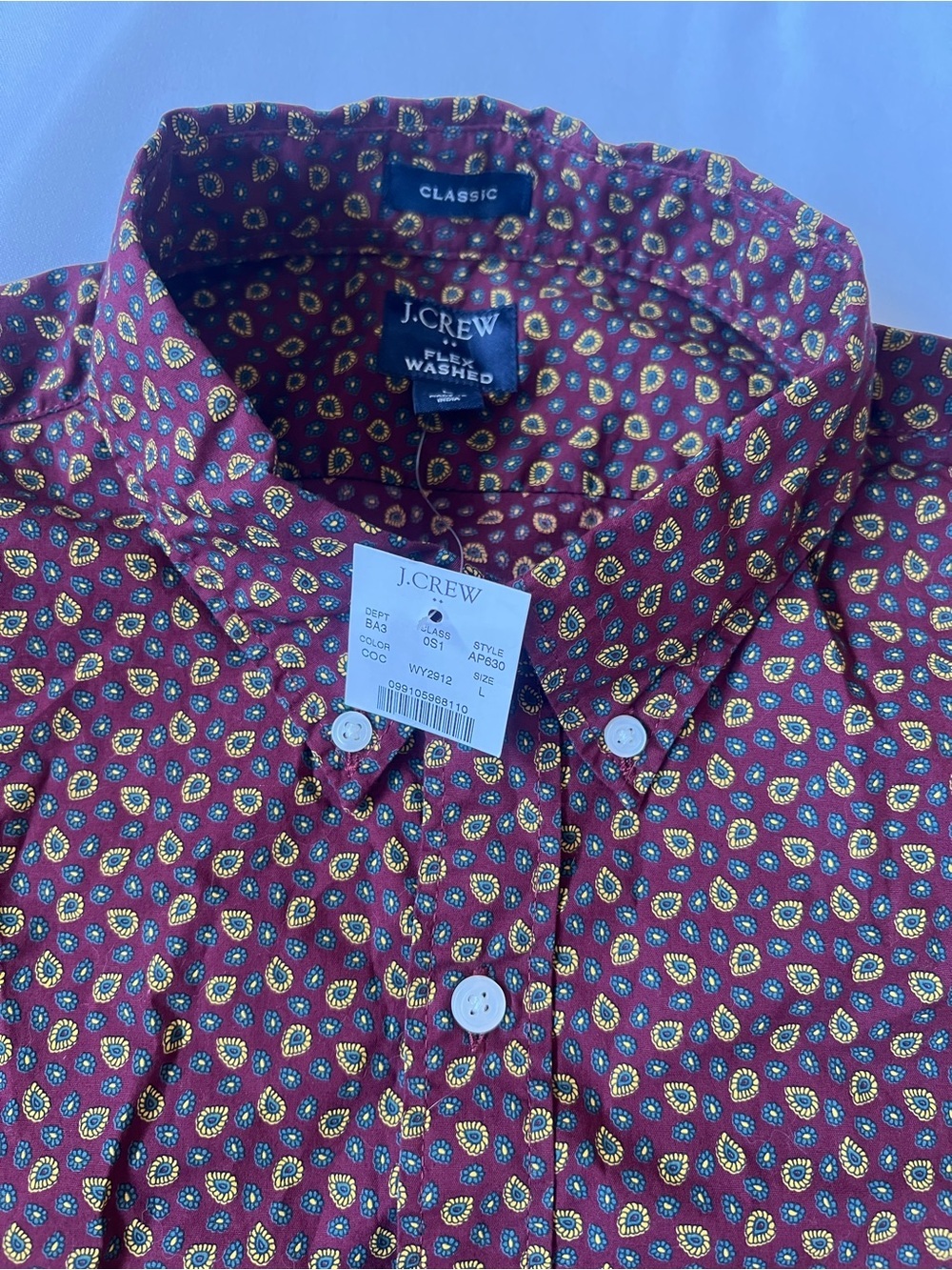 J. Crew paisley button down short sleeve shirt - Picture 3 of 5